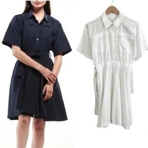 Emma Knudsen Kelsey Drop Shoulder Midi Shirt Dress